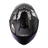 Casco Hro 3480dv Evo Tags Negro Gris Visor Iridium Azul 2
